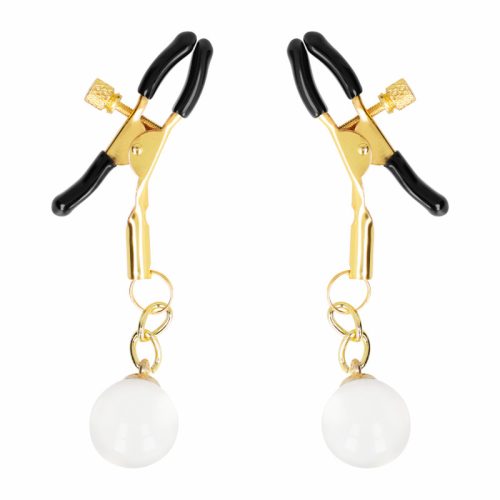 KINK - ÜVEGGYÖNGYBŐL ÁLLÓ MELLBIMBÓ BILINCSEK ARANY 6 CM