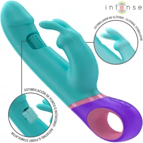   INTENSE - MONICA RABBIT VIBRATOR WITH ROTATING G-SPOT STIMULATOR BLUE