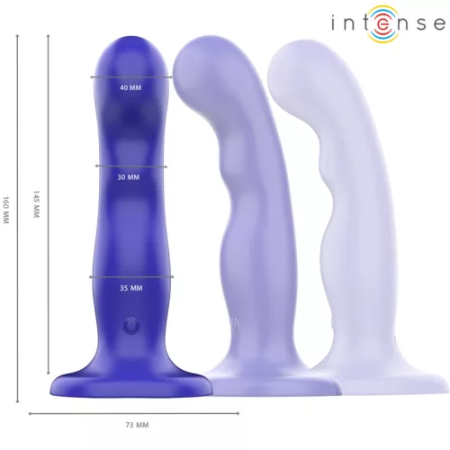 INTENSE - SHORTY VIBRÁTOR TAPADÓKORRÓVAL KÉK TÁVIRÁNYÍTÓVAL