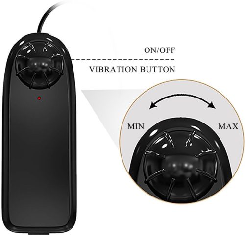 BAILE - CATOBLEPAS VALÓSÁGHŰ VIBRÁTOR 20,6 CM-ES BŐRŰ TÁVIRÁNYÍTÓ