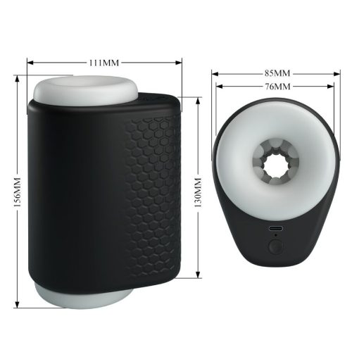 PRETTY LOVE - DJ LÁNY FÉRFI MASZTURBÁTOR REZGÉSSZEL, 5 BEÁLLÍTÁS FEKETE