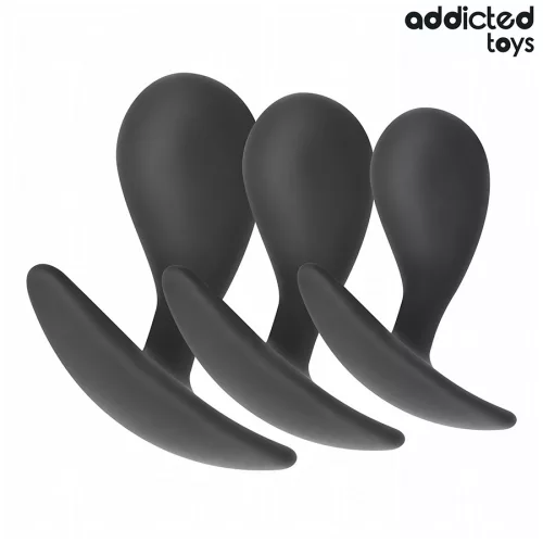 ADDICTED TOYS - SET OF 3 ANAL PLUG SILICONE MODEL 3