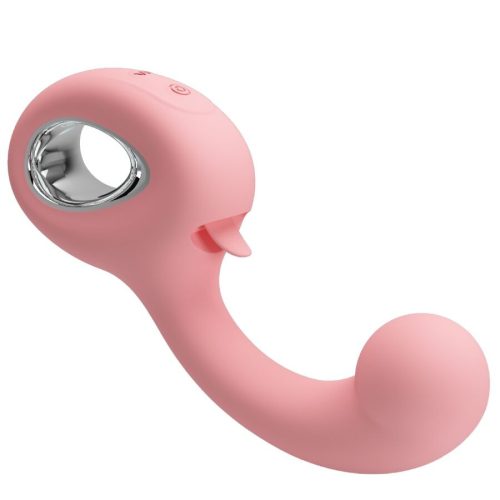PRETTY LOVE - ERYNNYES G-SPOT VIBRÁTOR + CSLITORIS STIMULÁTOR 10 REZGÉS PINK