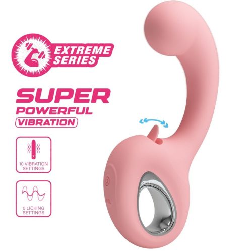 PRETTY LOVE - ERYNNYES G-SPOT VIBRÁTOR + CSLITORIS STIMULÁTOR 10 REZGÉS PINK