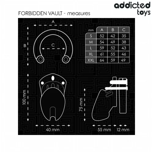 ADDICTED TOYS LOCKED - FORBIDDEN VAULT PENIS CAGE 10 CM