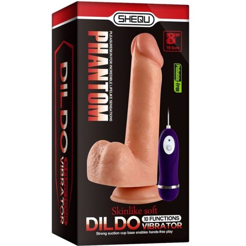 SHEQU - ADAM VIBRÁTOR DILDO TÁVIRÁNYÍTÓVAL 21 CM