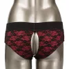 CALEXOTICS - SCANDAL SET OF CROTCHLESS PANTIES WITH DILDO SIZE S/M