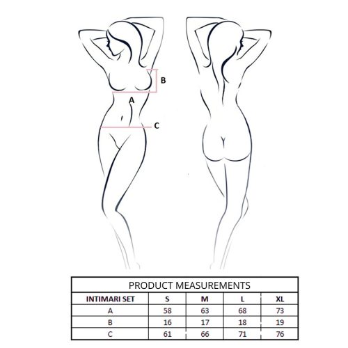 PASSION - INTIMARI MELLTARTÓ + BUGYI SZETT RÓZSASZÍN S/M