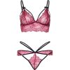 LEG AVENUE - 81623 BRA + TANGA KÉSZLET BORDÓ MÉRET L