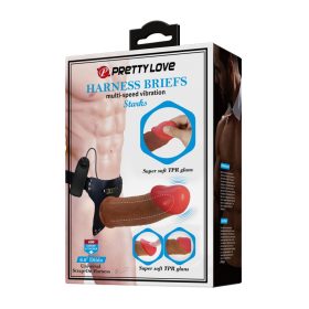 Pretty Love Strong Harness Briefs Brown
