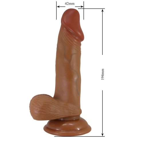 Beautiful Zebulon 7.6" Dildo Brown