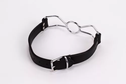 Calf Softy Leather Top and Lamb Leather Padding with Stainless Steel Mouth Piece Black