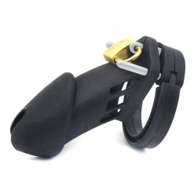   Bran – Silicone Men's Self-Retaining Cage, 9 x 3 cm, Black