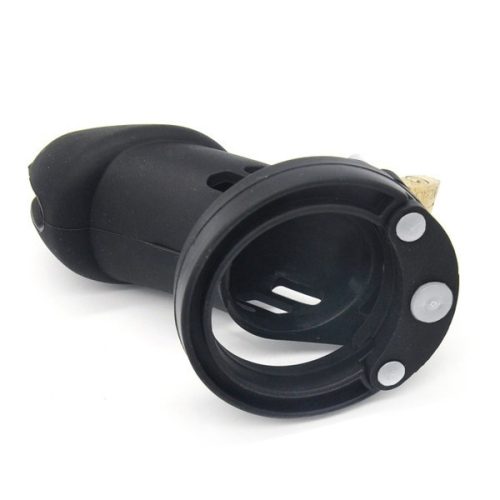 Bran – Silicone Men's Self-Retaining Cage, 9 x 3 cm, Black