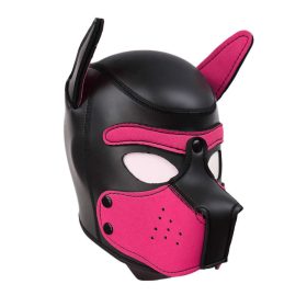 PUPPY – pink neoprene hood for a sensual experience