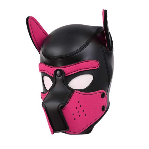 PUPPY – pink neoprene hood for a sensual experience