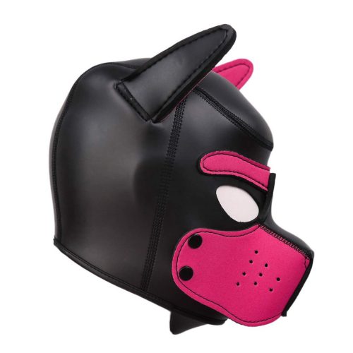 PUPPY – pink neoprene hood for a sensual experience