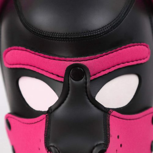 PUPPY – pink neoprene hood for a sensual experience