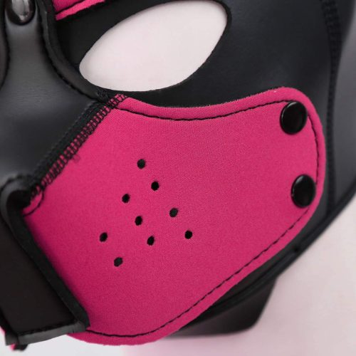 PUPPY – pink neoprene hood for a sensual experience
