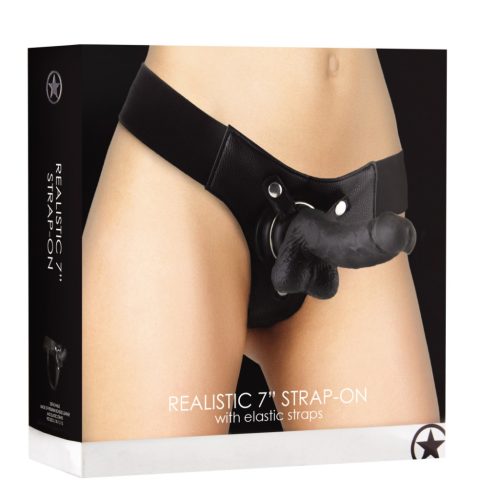 Realistic - 7 hüvelykes - prémium strapon fekete