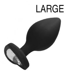 Diamond Heart – extra large anal plug in black