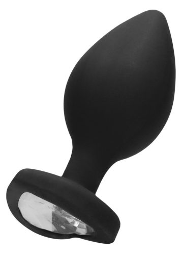 Diamond Heart – extra large anal plug in black