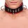 Leather necklace with 3 red D-rings – a stylish accessory