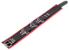 Leather necklace with 3 red D-rings – a stylish accessory