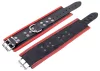 Leather wrist bandage - black and red in premium quality