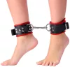 Leather anklets – black and red premium sensuality