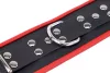 Leather anklets – black and red premium sensuality