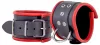 Leather anklets – black and red premium sensuality