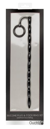 Silicone Plug & Cock Ring – prémium urethral hangoló szett