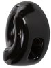 Ballstretcher Half Pipe - black testicle puller with velvety touch