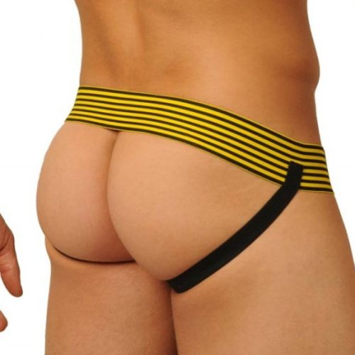 Prémium bőr jockstrap – érzéki sárga fazon
