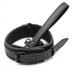   Fekete nyakörv + póráz – stílusos prémium kiegészítők