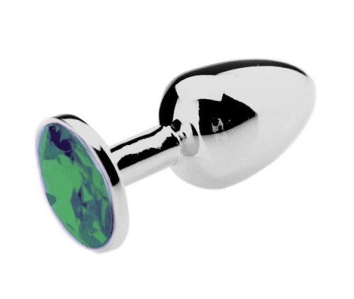Zöld ékszer fenékdugó – 7 x 3,4 cm prémium érzékiségért
