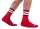 PandaSocks - striped half socks in a red-black-white combination
