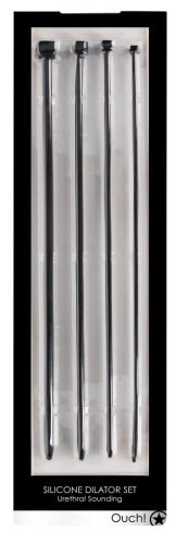 Urethral Sounding – fekete intim tágító készlet