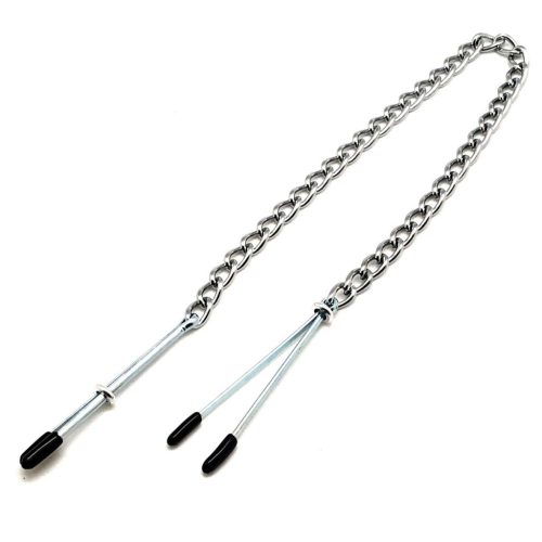 Metal nipple tweezers with chain - premium arousing sensation