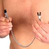 Metal breast clip with chain – an elegant stimulating accessory