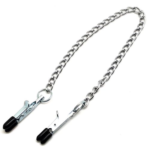 Metal breast clip with chain – an elegant stimulating accessory