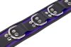Leather necklace with 3 rings – elegant purple-black accessory