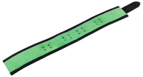 Leather necklace with 3 rings – green-black elegance