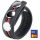 Leather penis ring – three-stage pressure, black-red