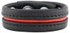 Leather penis ring – three-stage pressure, black-red