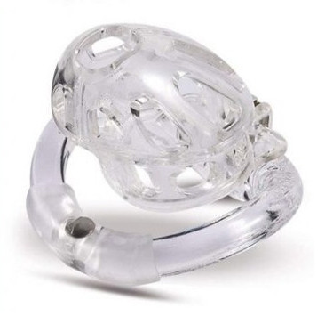 Beam Chastity Cage – átlátszó intim zár 6 x 3 cm