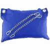 Leather Cushion with Metal Chain - 23 x 32 cm, sensual comfort