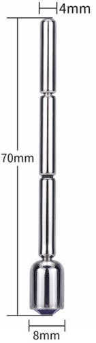 Urethral Jewel – vékony kék gyöngy, 6 cm hosszú, 4 mm átmérőjű