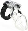 Adjustable transparent cage – intimate lock for increased control